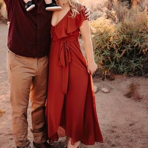 Baltic Born - Katya Ruffle Maxi Dress - Spice